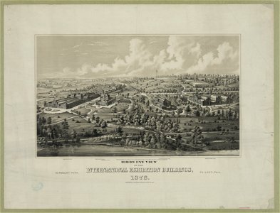 Birds eye view of the international exhibition buildings, Philadelphia, 1876 LCCN2006676664