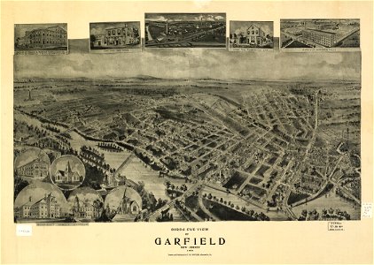 Birds eye view of Garfield, New Jersey 1909 LOC gm71005354