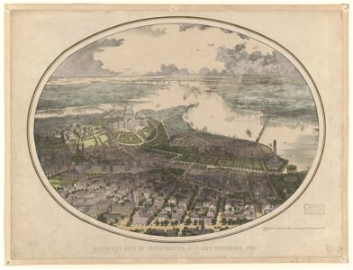 Birds-eye view of Washington, D.C. and environs, 1865 LCCN2012648826