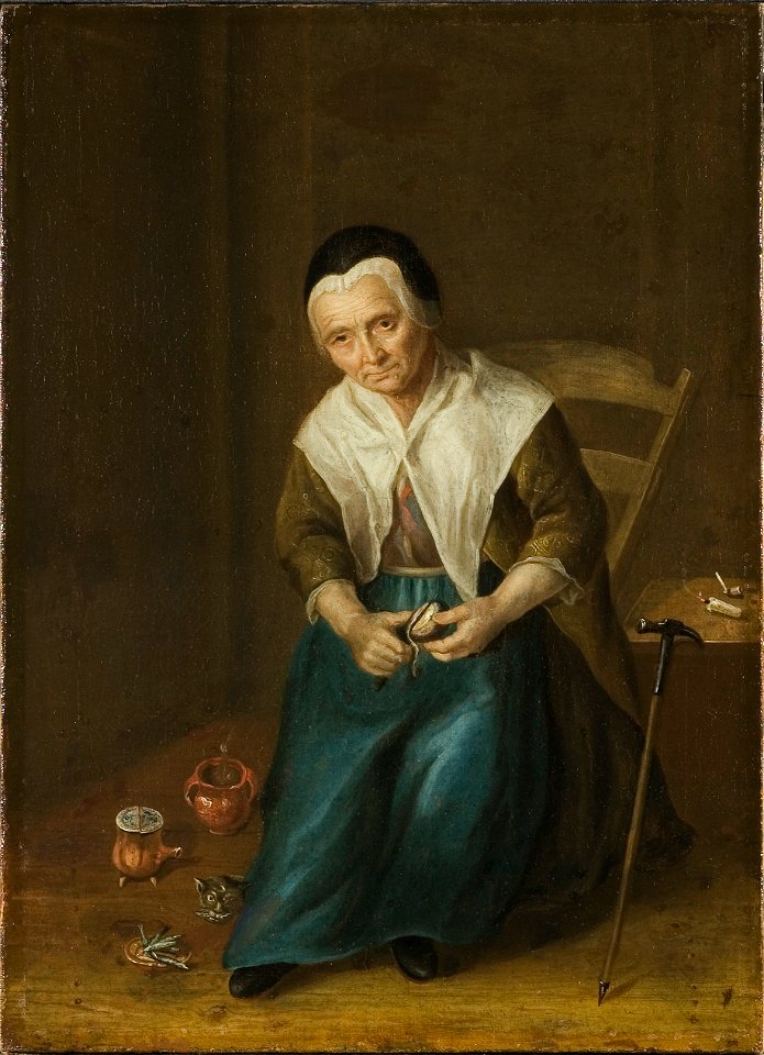 Birgitta (Brita) Johansdotter 1680-1763, piga - Nationalmuseum - 98134