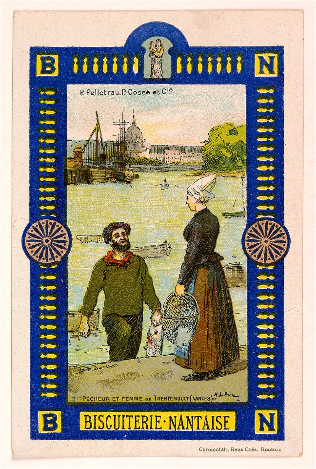 Biscuiterie nantaise - Pêcheur et femme de Trentemoult
