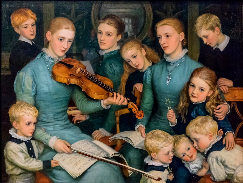 Birmingham Museum and Art Gallery - A Christmas Carol at Bracken Dene - Arthur Hughes