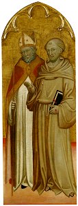Bishop Saint and Saint Francis of Assisi by Francesco di Andrea Anguilla. Free illustration for personal and commercial use.