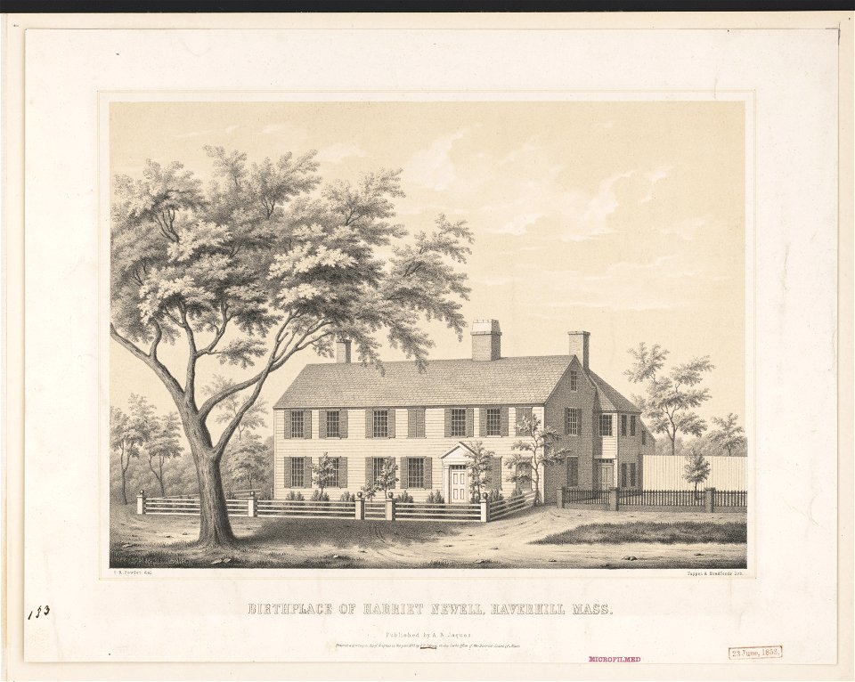 Birthplace of Harriet Newell, Haverhill Mass LCCN2003689327