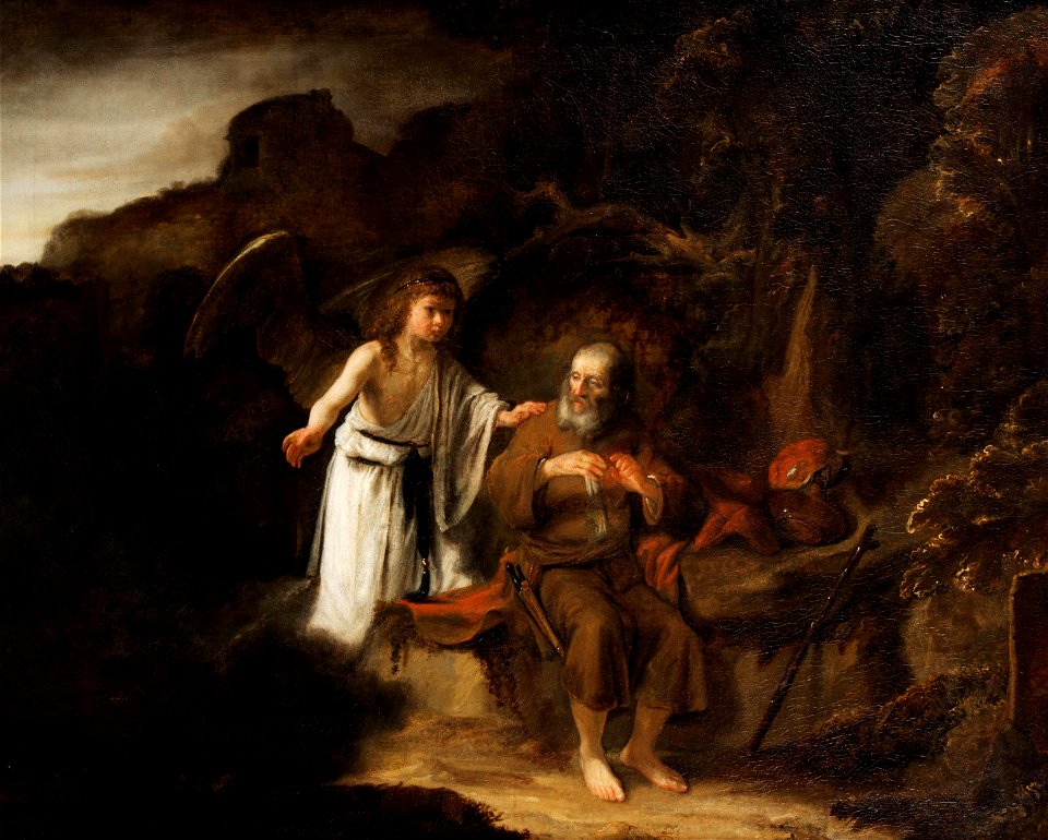 Cornelis Bisschop - Elijah and the Angel
