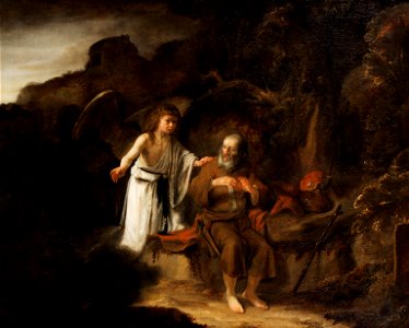 Cornelis Bisschop - Elijah and the Angel