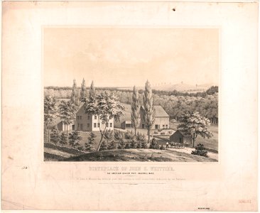 Birthplace of John G. Whittier, the American Quaker poet, Haverhill Mass LCCN2003689328