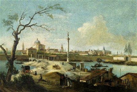 Giuseppe Bernardino Bison Capriccio mit der Ansicht von Padua