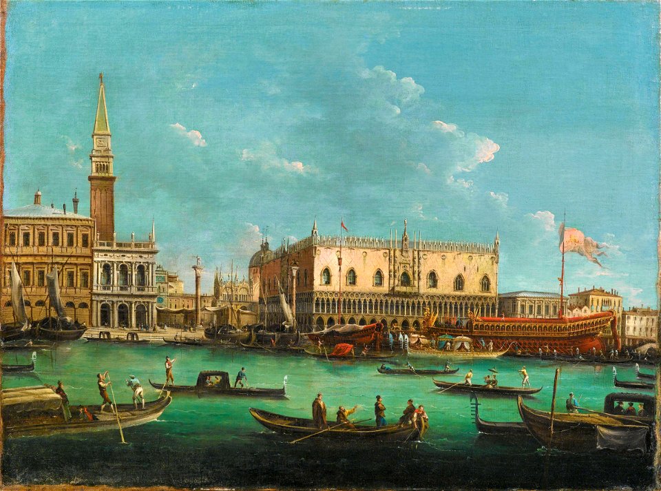 Giuseppe Bernardino Bison - The Bucintoro at the Molo, Venice, on Ascension Day