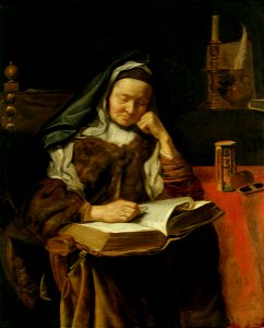 Cornelis Bisschop - Old Woman Sleeping