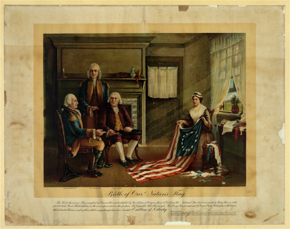 Birth of our nation's flag - C.H. Weisgerber. LCCN2004669130