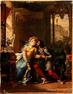 BITTER Guinevere and Lancelot (preparatory sketch)