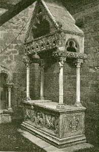 Bisceglie mausoleo di Riccardo Falcone allato alla chiesa di santa Margherita incisore anonimo 1898