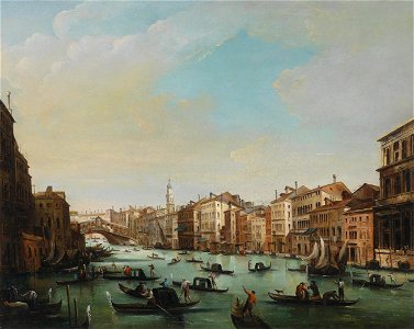 Giuseppe Bernardino Bison Venedig Canal Grande mit Ponte Rialto