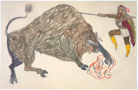 Bison hunt (Gokliz sketch)