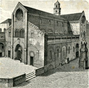 Bitonto prospetto della cattedrale incisore anonimo 1898