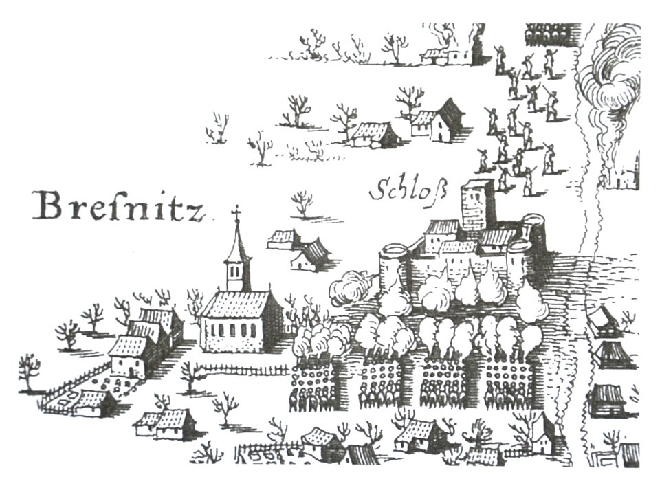 Bitva u Přísečnice 1641, mědiryt, výřez