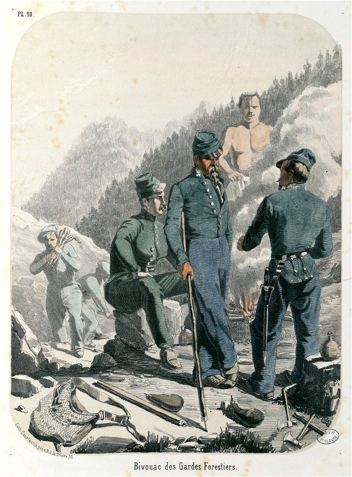 Bivouac des Gardes Forestiers - Fonds Ancely - B315556101 A DAGUZAN 011