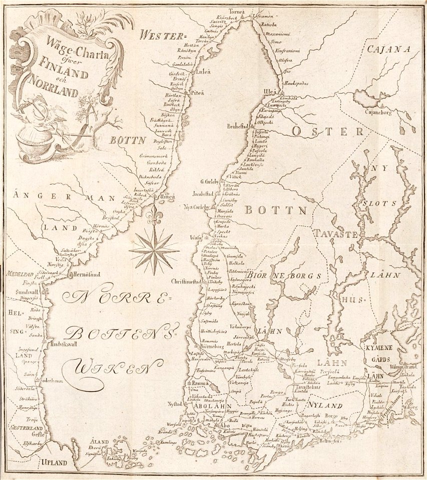 Biurmans vägvisare 1742 karta 2