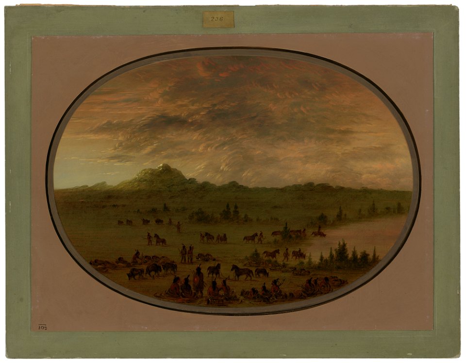 Bivouac of a Sioux War Party at Sunrise C16213