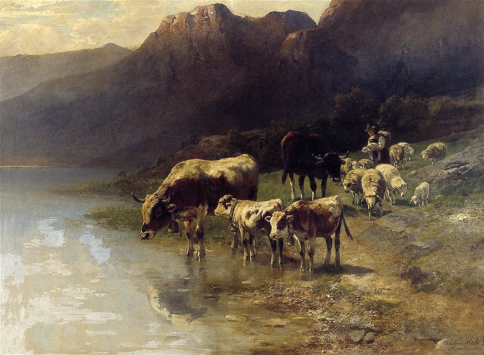 C.F. Mali - Landschap - NK3400 - Cultural Heritage Agency of the Netherlands Art Collection