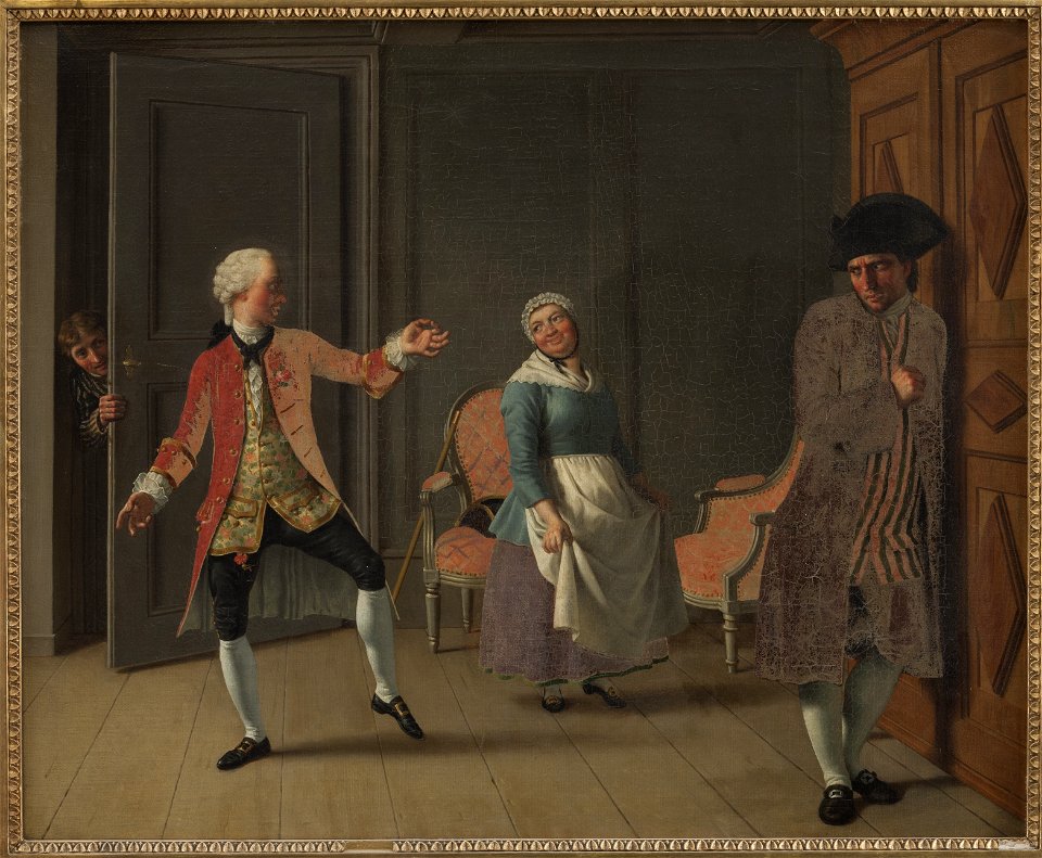 C.W. Eckersberg - From Ludvig Holberg's Jean de France, Act 1, Scene 6 - KMS461 - Statens Museum for Kunst