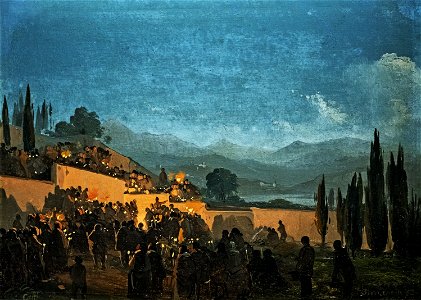 Ca' Rezzonico - Veduta notturna du Nizza (Inv.220) - Ippolito Caffi