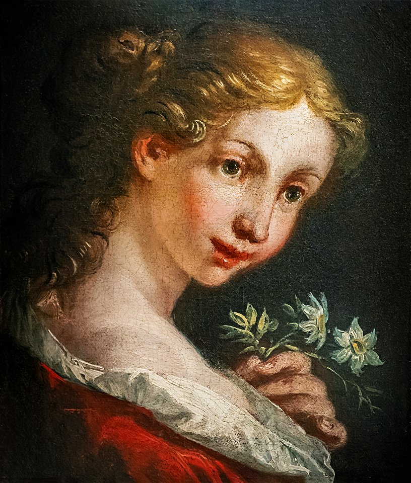 Ca' Rezzonico - Giovinetta con fiori in mano (Inv.171) - Gaspare Diziani