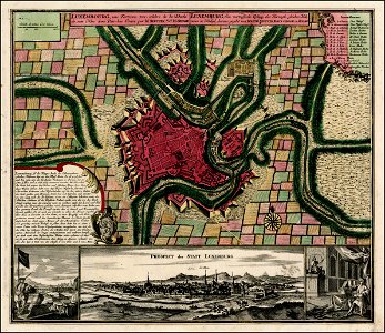 Ca. 1730 map of Luxembourg City by Matthaus Seutter