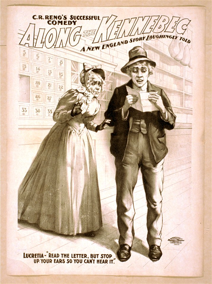 C.R. Reno's successful comedy, Along the Kennebec a New England story laughingly told. LCCN2014636582