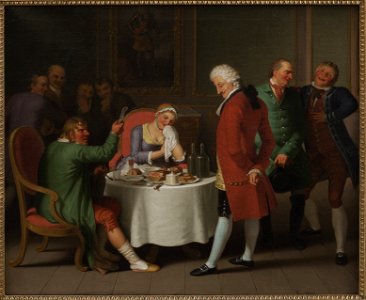 C.W. Eckersberg - Motiv fra Ludvig Holbergs Jeppe på Bjerget, III akt, 3. scene - KMS462 - Statens Museum for Kunst