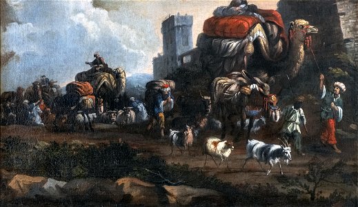 Ca' Rezzonico - Paesaggio con Carovana - Johann Anton Eismann
