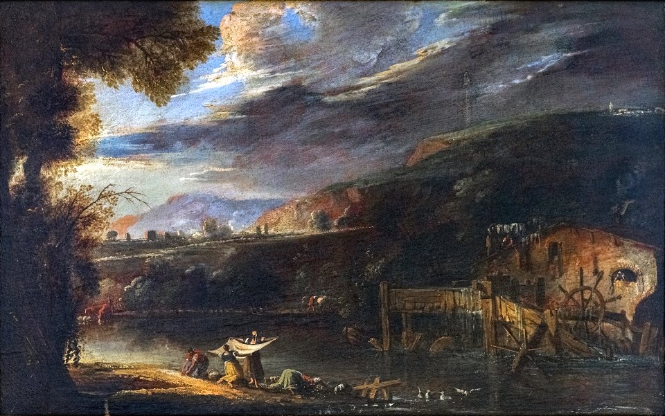 Ca' Rezzonico - Paesaggio con mulino e lavandaie - Marco Ricci