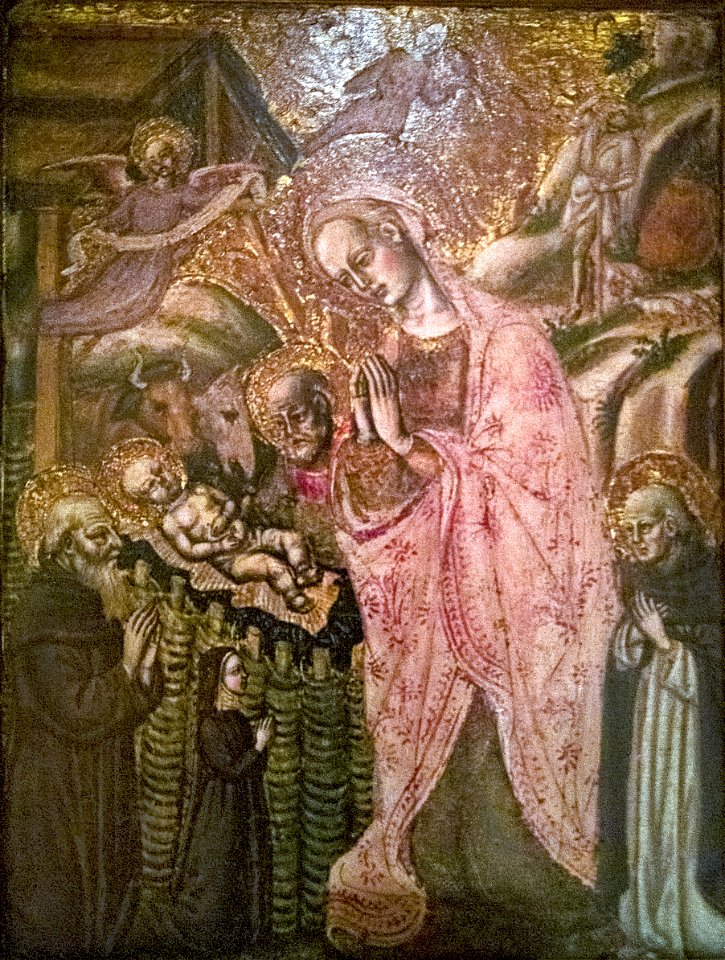 Ca' Rezzonico - Nativita con santi (Inv.231) - Maestro dell'Adorazione di Ferrara