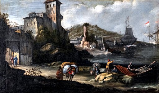 Ca' Rezzonico - Paesaggio con marina - Johan Anton Eismann