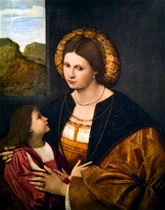 Ca' Rezzonico - Ritratto di gentildonna con il figlio (Inv.16) - Bernardino Licinio