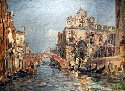 Ca' Rezzonico - Canale dei Santi Giovanni e Paolo con la Scuola di San Marco (Inv. 279) - Emma Ciardi
