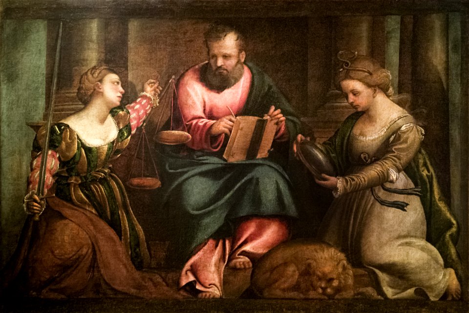 Ca' Rezzonico - San Marco tra la Giustizia e la Prudenza (Inv.22) - Pellegrino da San Daniele