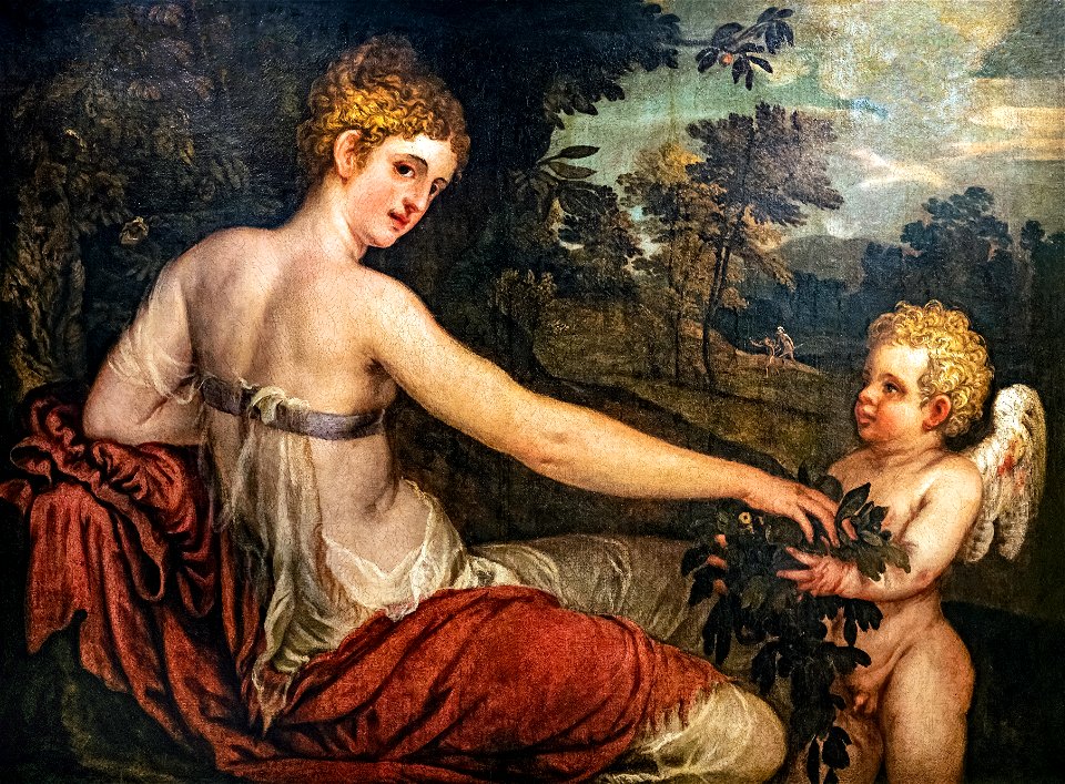 Ca' Rezzonico - Flora con un amorino in un Paesaggio (Inv.028) - Lambert Sustris