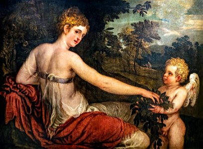 Ca' Rezzonico - Flora con un amorino in un Paesaggio (Inv.028) - Lambert Sustris