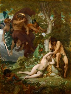 Expulsion of Adam and Eve (Alexandre Cabanel). Free illustration for personal and commercial use.