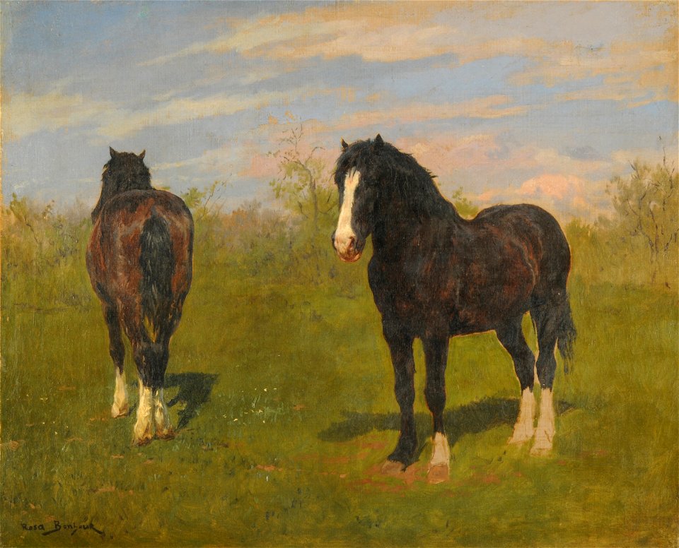Caballos pastando - Marie Rosalie Bonheur