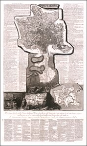 Ca. 1774 map of Rome by Giovanni Battista Piranesi