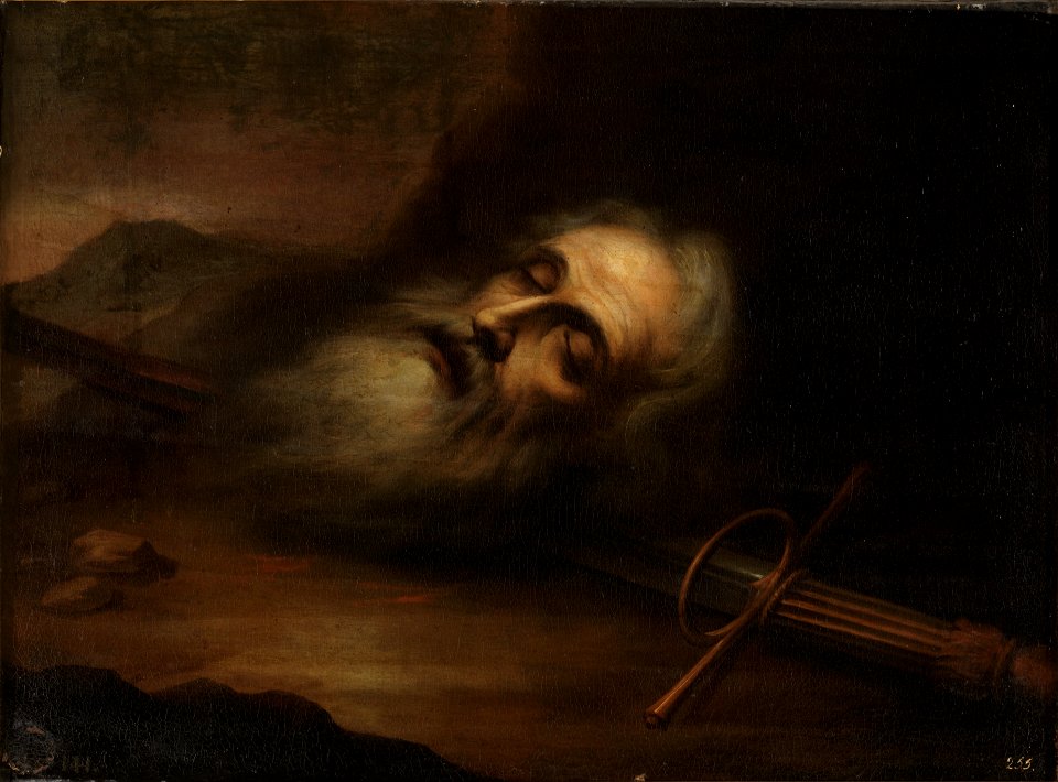 Cabeza de San Pablo, copia de un original de Murillo (Museo del Prado)