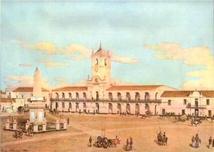 Cabildo y policía - Buenos Aires, según Pellegrini