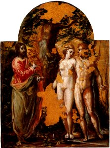 Cacciata di Adamo ed Eva dal Paradiso (Trittico di Modena) - El Greco