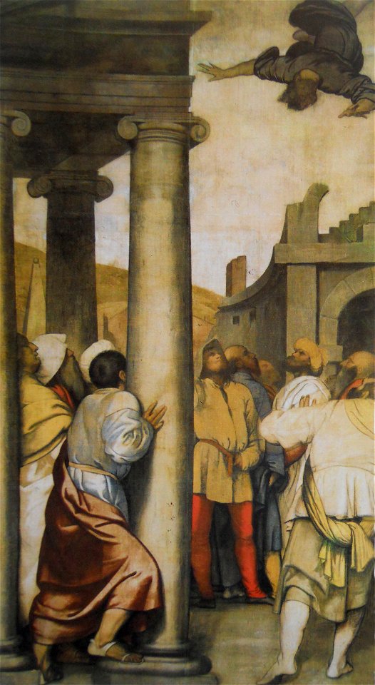 Caduta di Simon Mago (Moretto)