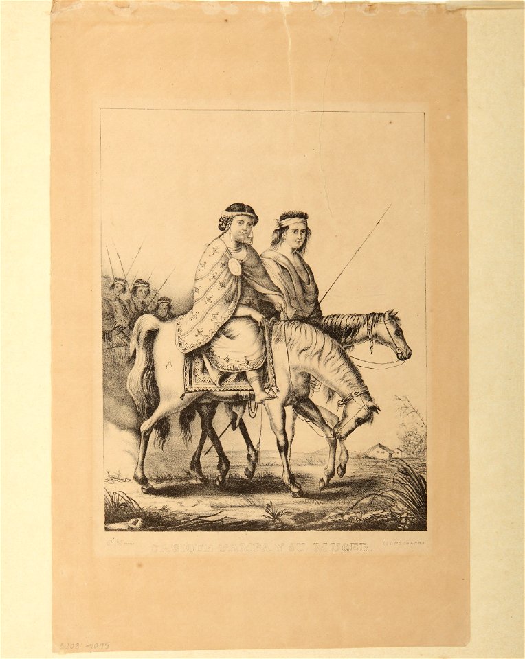 Cacique pampa y su mujer - Carlos Morel y Gregorio Ibarra