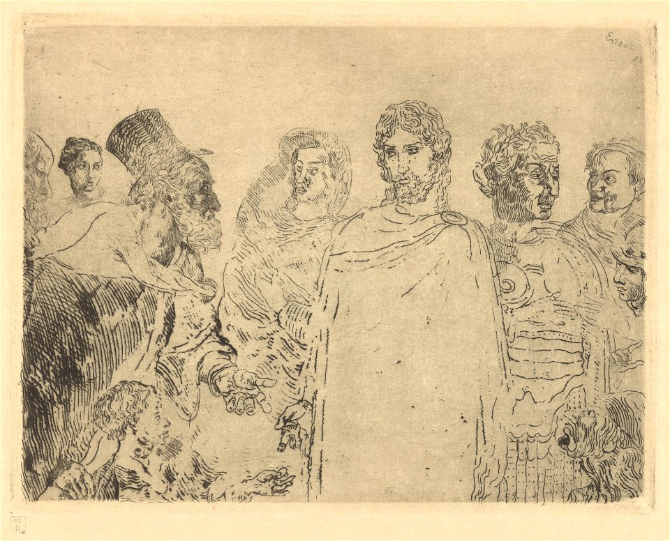 Caesar's Denarius, print by James Ensor, 1888, Prints Department, Royal Library of Belgium, S. V 85369