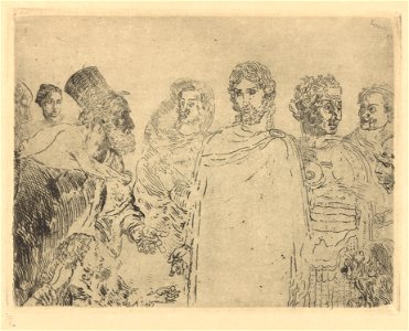 Caesar's Denarius, print by James Ensor, 1888, Prints Department, Royal Library of Belgium, S. V 85369